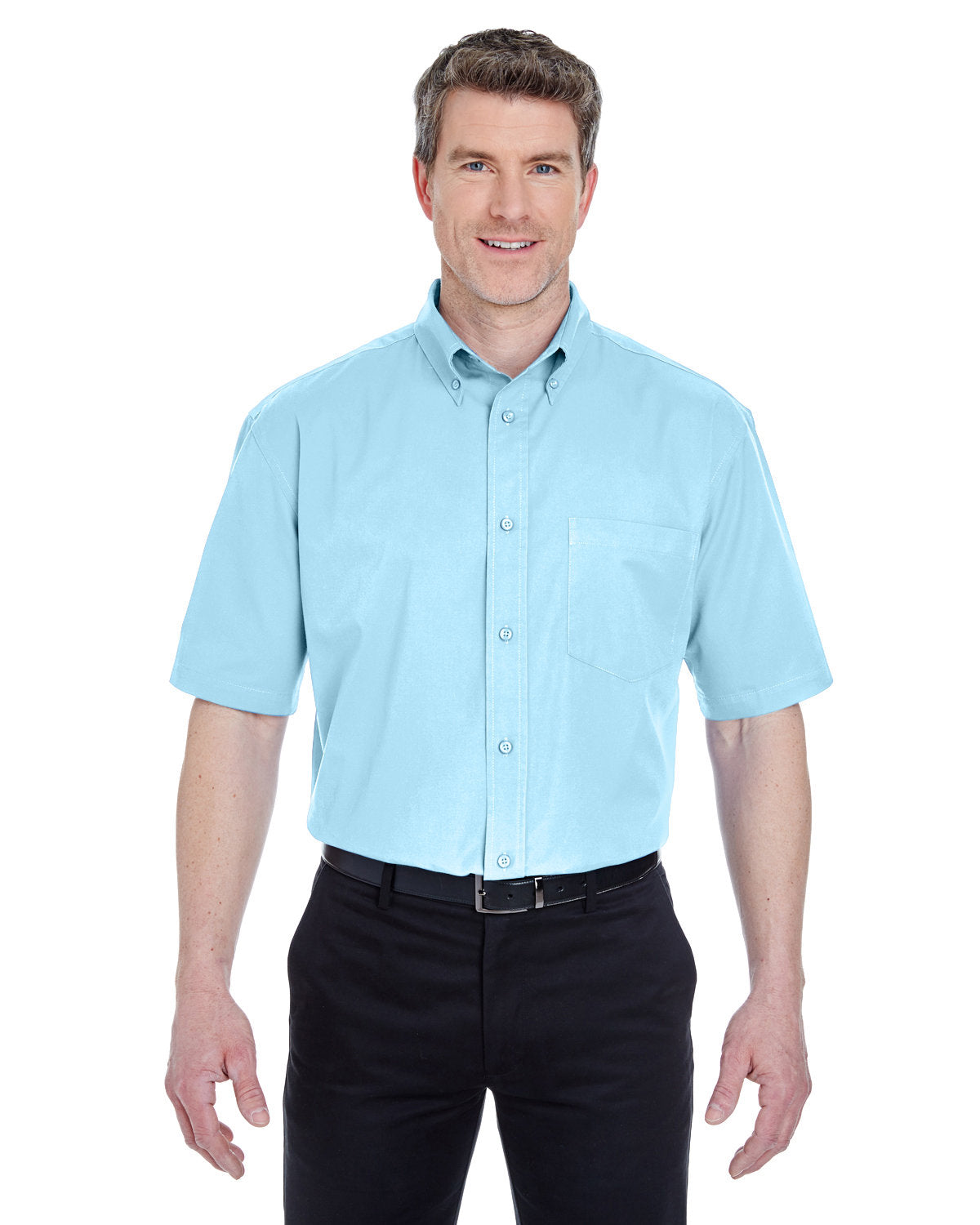 UltraClub Adult Short-Sleeve Whisper Twill UltraClub