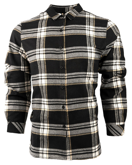 Burnside Ladies' Yarn-Dyed Long Sleeve Plaid Flannel Shirt Burnside