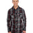 Burnside Men's Long-Sleeve Plaid Pattern Woven Shirt Burnside