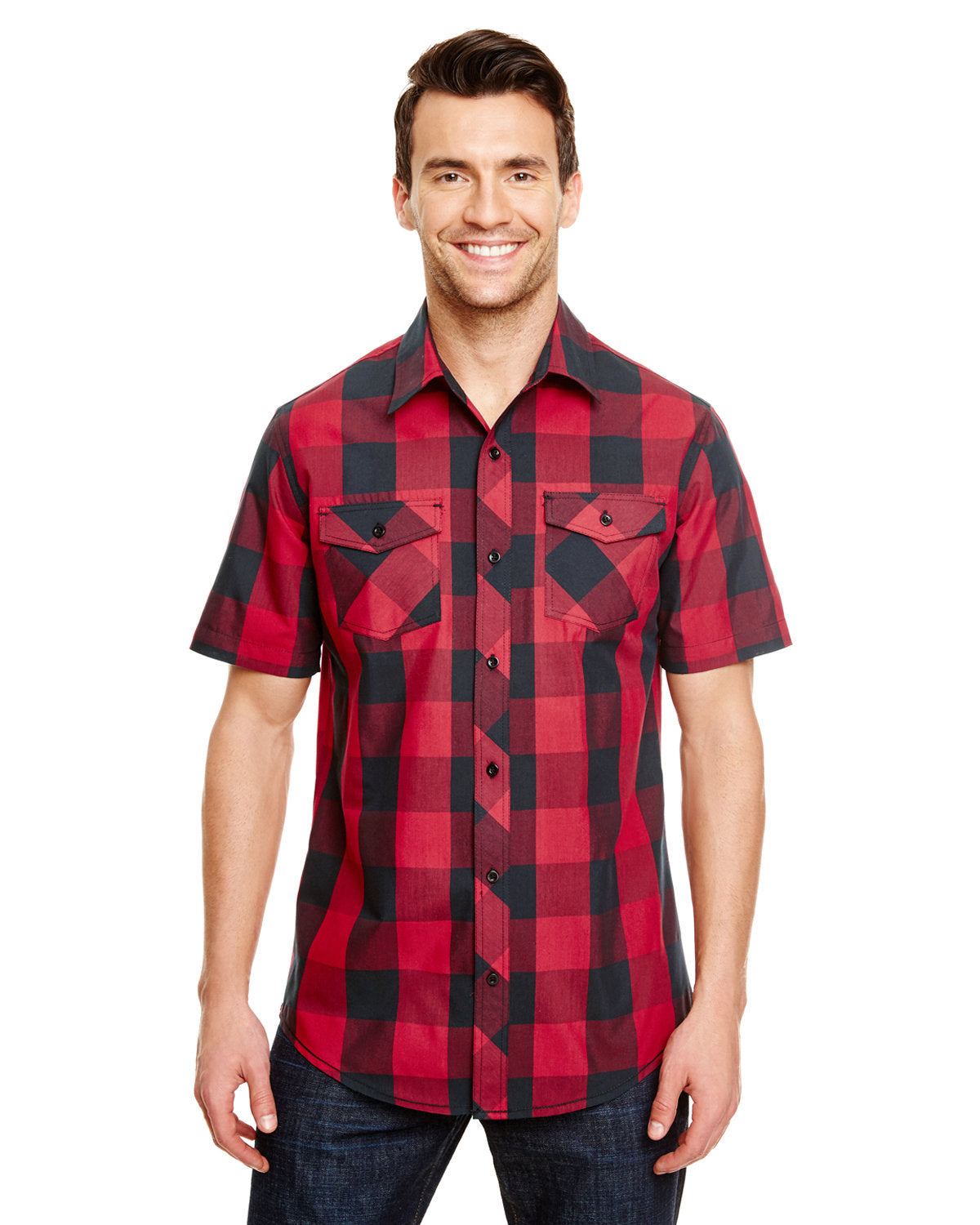 Burnside Mens Buffalo Plaid Woven Shirt Burnside