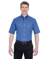 UltraClub Men's Tall Classic Wrinkle-Resistant Short-Sleeve Oxford UltraClub