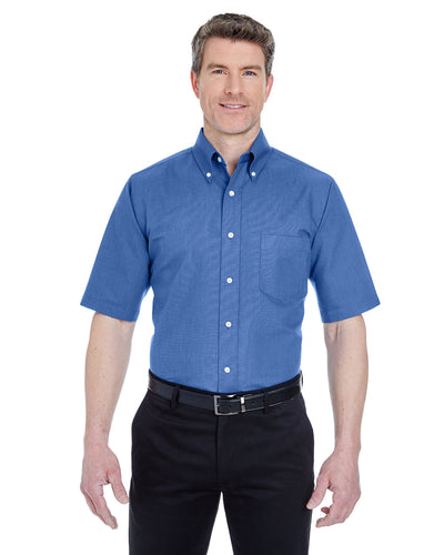 UltraClub Men's Tall Classic Wrinkle-Resistant Short-Sleeve Oxford