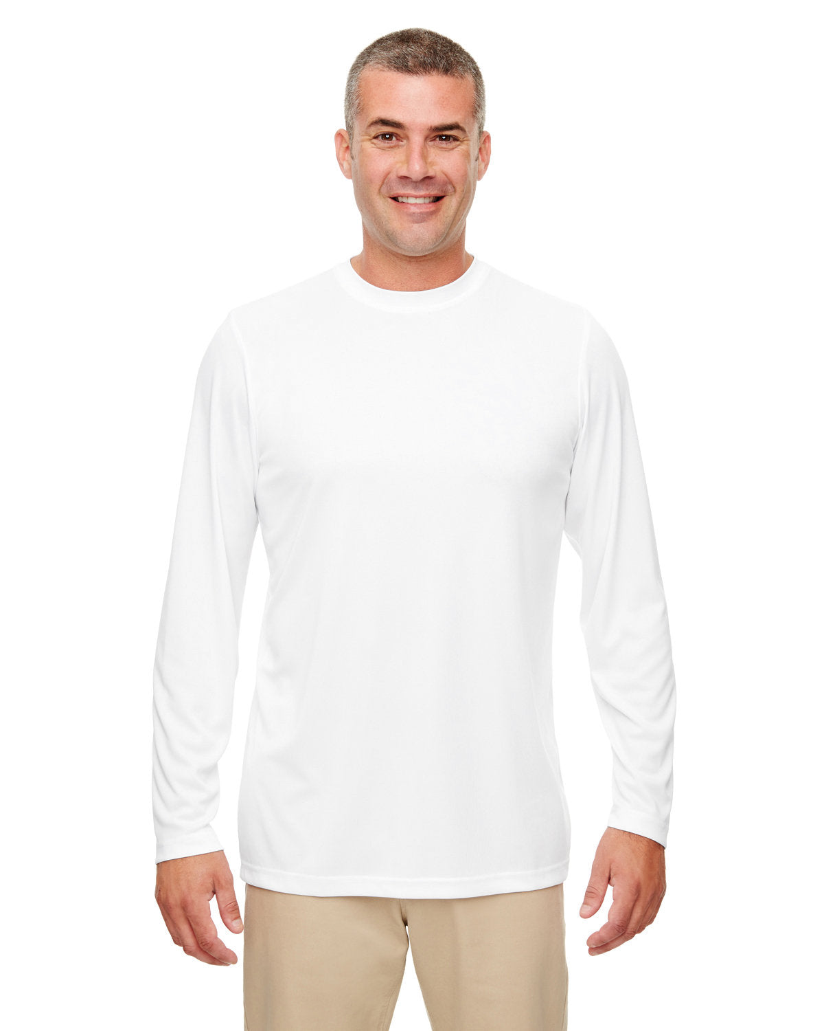 UltraClub Men's Cool & Dry Performance Long-Sleeve Top