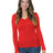 Bayside Junior's 4.2 oz., Fine Jersey Long-Sleeve V-Neck T-Shirt Bayside