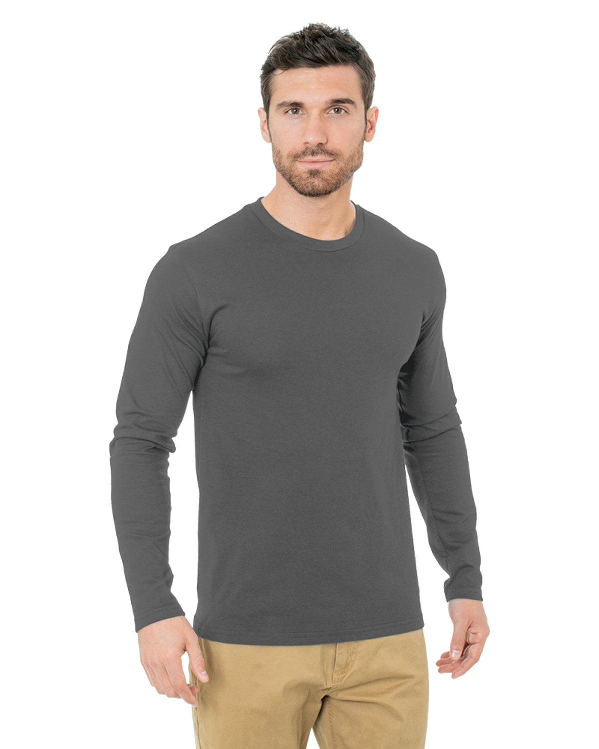 Bayside Unisex Fine Jersey Long-Sleeve Crew T-Shirt Mens Apparel Shirts & Tops