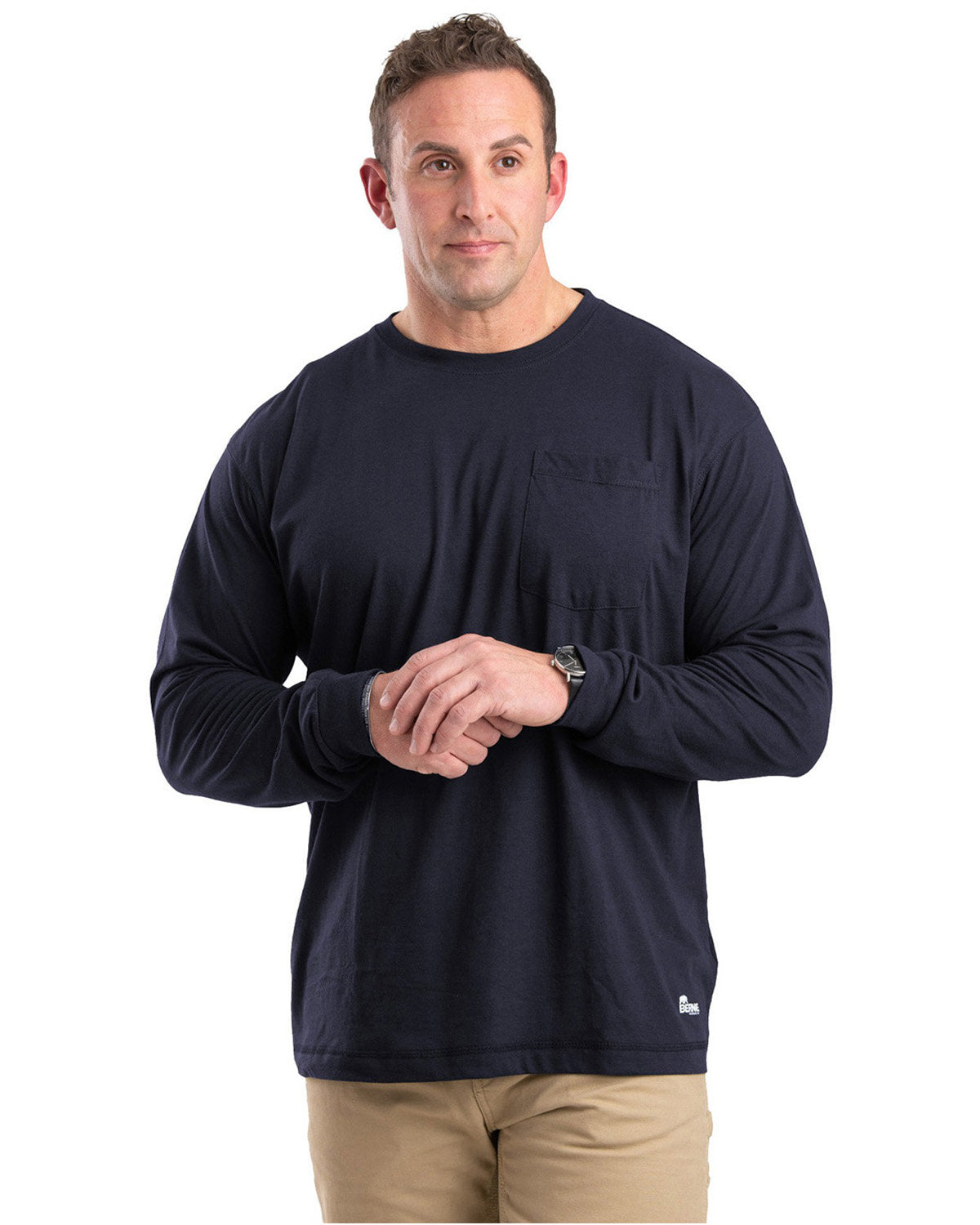 Berne Men's Tall Performance Long-Sleeve Pocket T-Shirt Berne