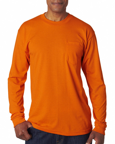 Bayside Adult Long-Sleeve T-Shirt with Pocket Bayside