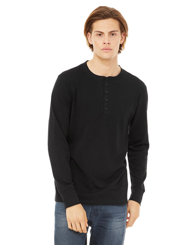 Bella + Canvas Men's Jersey Long-Sleeve Henley