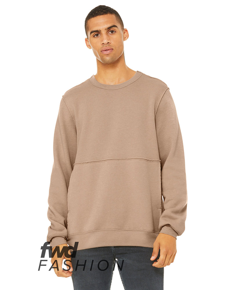 Bella + Canvas FWD Fashion Unisex Raw Seam Crewneck Pullover
