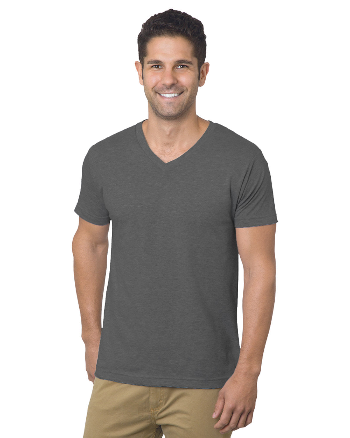 Bayside Unisex 4.2 oz., Fine Jersey V-Neck T-Shirt Bayside