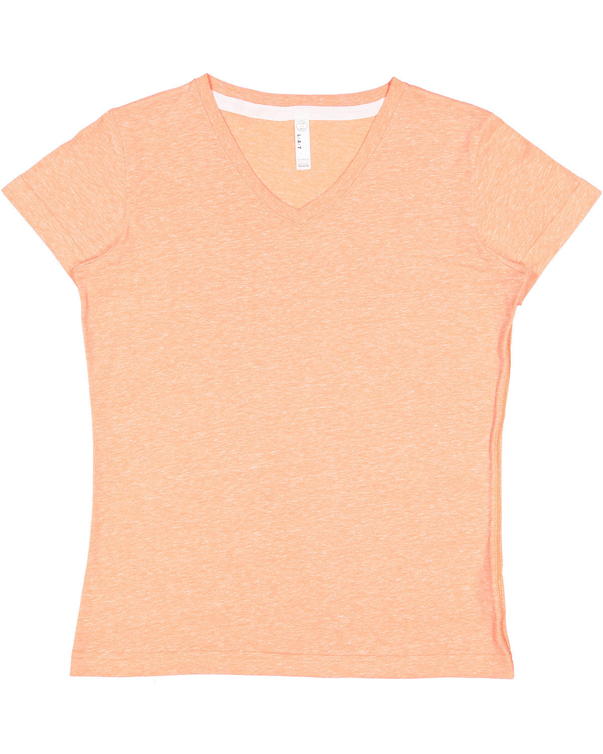 LAT Ladies' V-Neck Harborside Melange Jersey T-Shirt LAT
