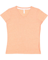 LAT Ladies' V-Neck Harborside Melange Jersey T-Shirt LAT