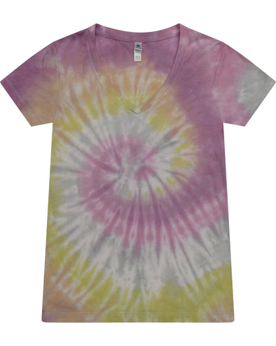 Tie-Dye Ladies' V-Neck T-Shirt