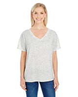 Threadfast Apparel Ladies' Triblend Fleck Short-Sleeve V-Neck T-Shirt Threadfast Apparel