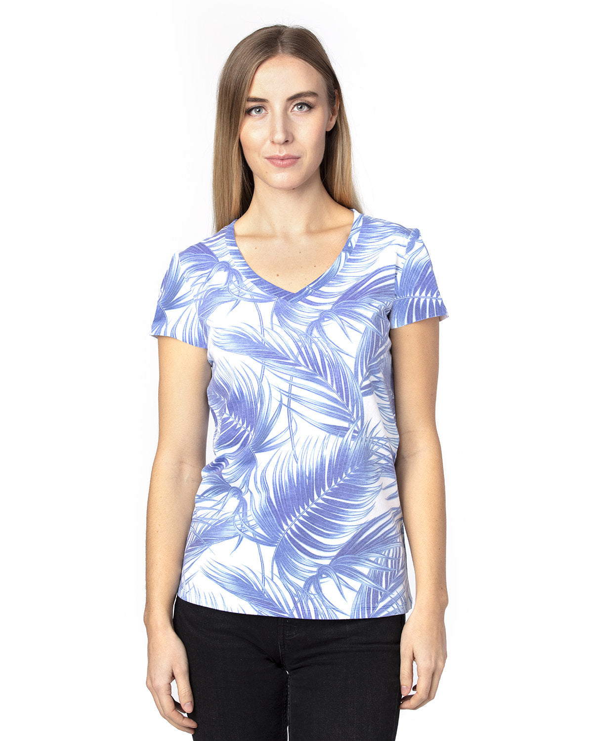 Threadfast Apparel Ladies' Ultimate CVC V-Neck T-Shirt Threadfast Apparel