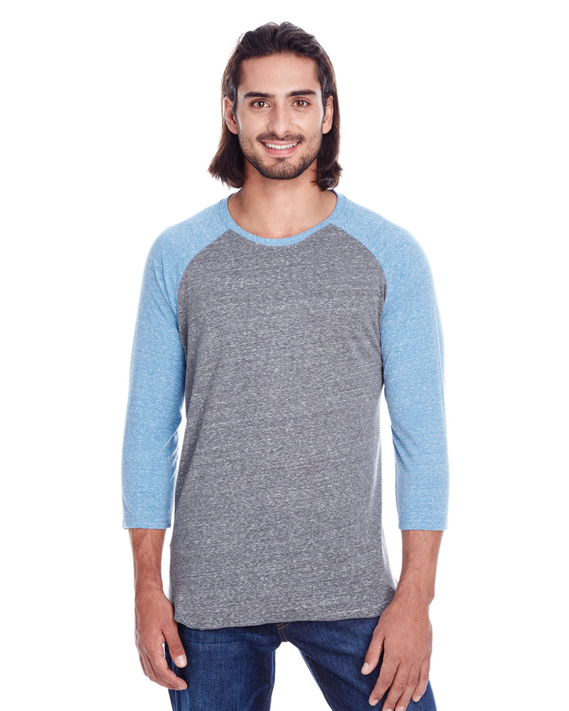 Threadfast Apparel Unisex Triblend 3/4-Sleeve Raglan