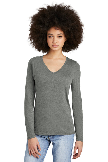 District Women's   Perfect Tri   Long Sleeve V-Neck Tee DT135