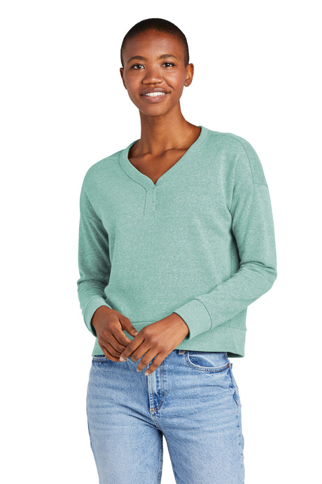 District Women's   Perfect Tri   Fleece V-Neck Sweatshirt DT1312