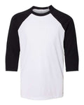 BELLA + CANVAS Youth Three-Quarter Sleeve Baseball Tee