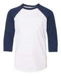 BELLA + CANVAS Youth Three-Quarter Sleeve Baseball Tee