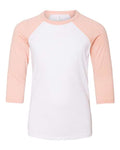 BELLA + CANVAS Youth Three-Quarter Sleeve Baseball Tee