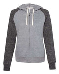 Jerzees Women's Snow Heather French Terry Full-Zip Hooded Sweatshirt JERZEES