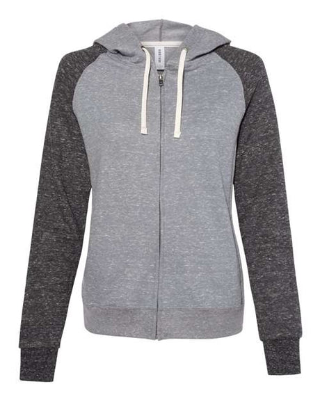 Jerzees Women's Snow Heather French Terry Full-Zip Hooded Sweatshirt JERZEES