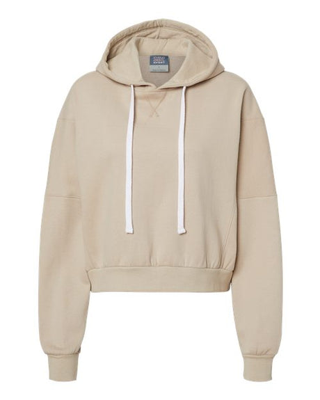 MV Sport Women's Sueded Fleece Crop Hooded Sweatshirt MV Sport
