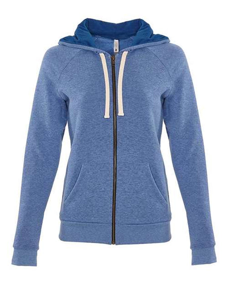 Next Level Women's Malibu Raglan Full-Zip Hoodie Next Level Apparel