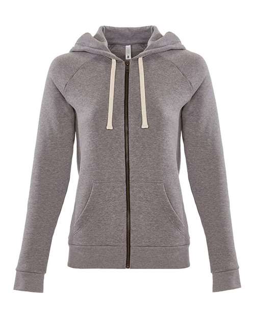 Next Level Women's Malibu Raglan Full-Zip Hoodie Next Level Apparel