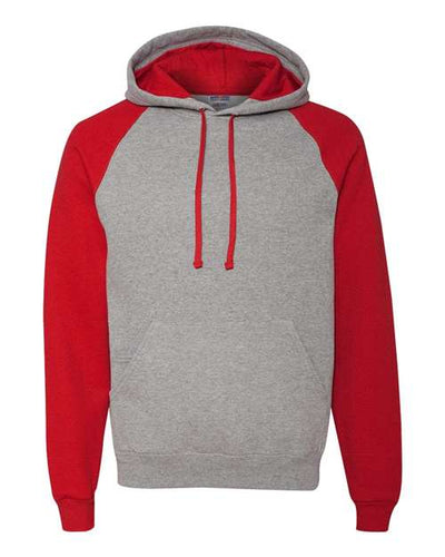 JERZEES Nublend® Colorblocked Raglan Hooded Sweatshirt