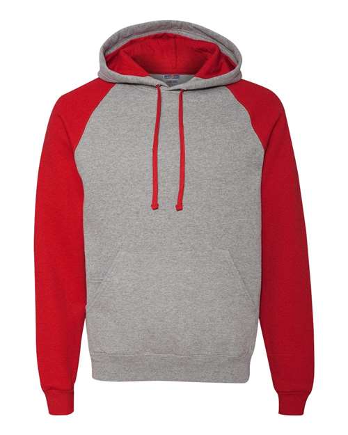 JERZEES Nublend® Colorblocked Raglan Hooded Sweatshirt