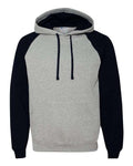 JERZEES Nublend® Colorblocked Raglan Hooded Sweatshirt JERZEES