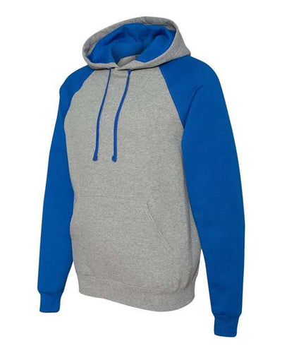 JERZEES Nublend® Colorblocked Raglan Hooded Sweatshirt
