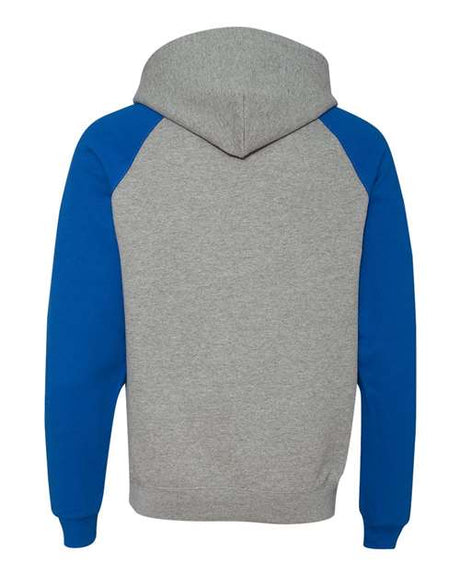 JERZEES Nublend® Colorblocked Raglan Hooded Sweatshirt JERZEES