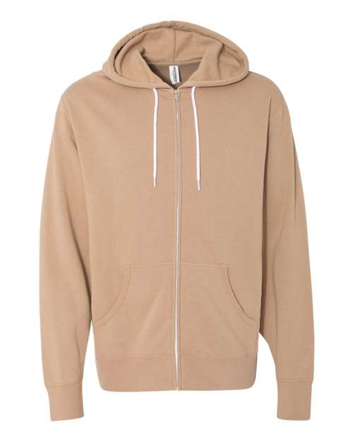 Independent Trading Co. Unisex Lightweight Full-Zip Hooded Sweatshirt