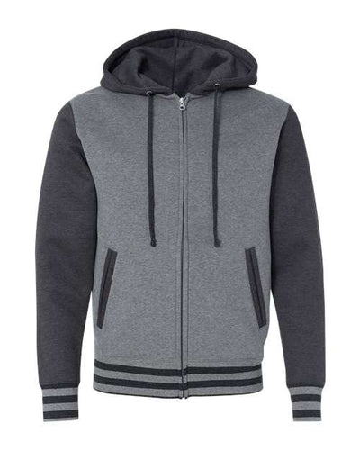 Independent Trading Co. Unisex Heavyweight Varsity Full-Zip Hooded Sweatshirt