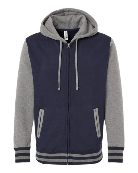 Independent Trading Co. Unisex Heavyweight Varsity Full-Zip Hooded Sweatshirt Independent Trading Co.
