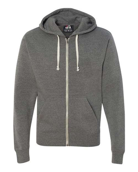 J. America Men's Triblend Full-Zip Hooded Sweatshirt J. America Men's