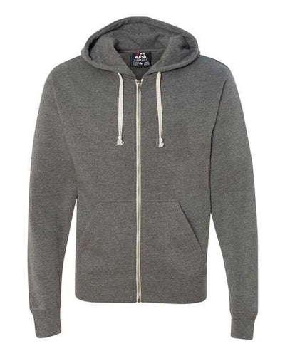 J. America Men's Triblend Full-Zip Hooded Sweatshirt