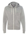 J. America Men's Triblend Full-Zip Hooded Sweatshirt J. America Men's