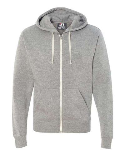 J. America Men's Triblend Full-Zip Hooded Sweatshirt