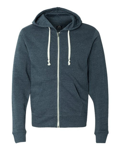 J. America Men's Triblend Full-Zip Hooded Sweatshirt