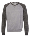 JERZEES Men's Snow Heather French Terry Raglan Crew Sweatshirt 91M JERZEES