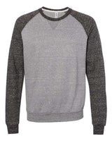JERZEES Men's Snow Heather French Terry Raglan Crew Sweatshirt 91M JERZEES