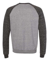 JERZEES Men's Snow Heather French Terry Raglan Crew Sweatshirt 91M JERZEES