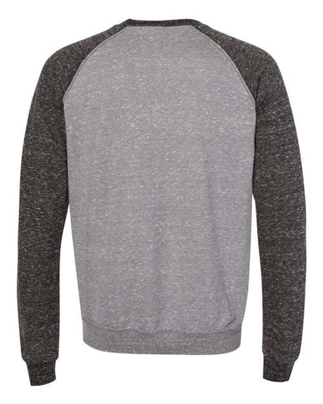 JERZEES Men's Snow Heather French Terry Raglan Crew Sweatshirt 91M JERZEES