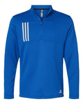 adidas Men's 3-Stripes Double Knit Quarter-Zip Pullover-1