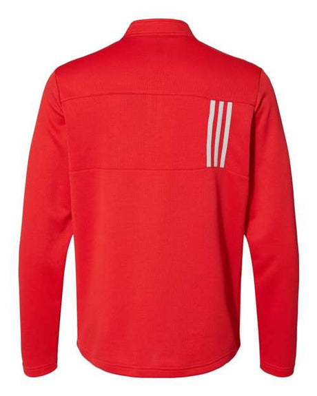 adidas Men's 3-Stripes Double Knit Quarter-Zip Pullover-2