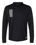 adidas Men's 3-Stripes Double Knit Quarter-Zip Pullover-1
